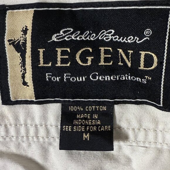 Eddie Bauer Legend 100% Cotton Field Jacket Button Down Light Tan Sz Medium - Picture 2 of 10